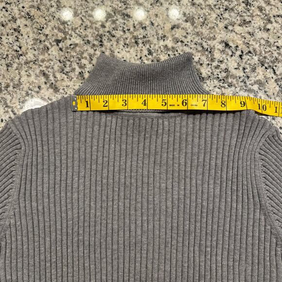 Northern Reflections Vintage Ribbed Gray Turtleneck Women's L Cotton Cozycore - Picture 6 of 6